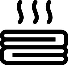 Hot Towels Line Art Illustration Svg, Free Vectors File